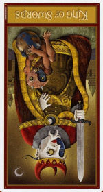 Король мечей (перевёрнутый) - колода 'Таро Безумной Луны'