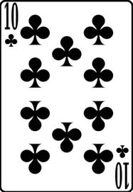 Десятка крестей колода игральных карт