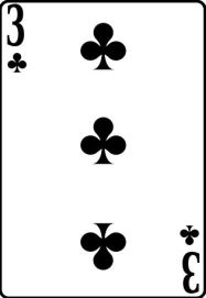 3 крестей  колода игральных карт