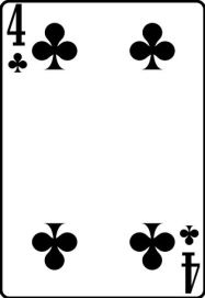 4 крестей  колода игральных карт