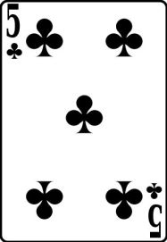 5 крестей  колода игральных карт