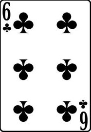 шестёрка крестей перевёрнутая колода игральных карт