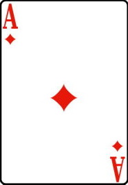 Туз бубей перевёрнутый колода игральных карт