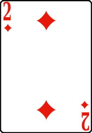 2 бубей  колода игральных карт
