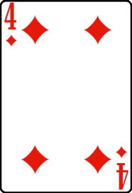 4 бубей  колода игральных карт