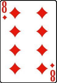 8 бубей  колода игральных карт