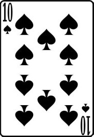 10 пик перевёрнутая колода игральных карт
