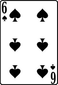 6 пик перевёрнутые колода игральных карт