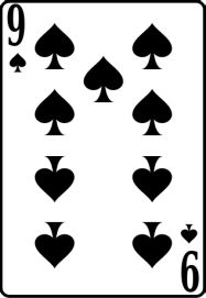 9 пик колода игральных карт