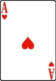 Туз черви перевёрнутый  колода игральных карт