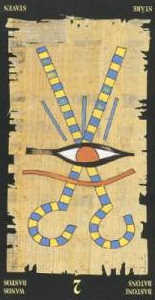 2 жезлов (перевёрнутая) колода 'Египетское таро'