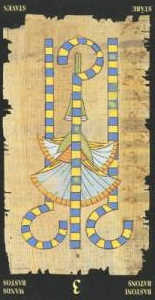 3 жезлов (перевёрнутая) колода 'Египетское таро'