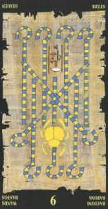 9 жезлов (перевёрнутая) колода 'Египетское таро'