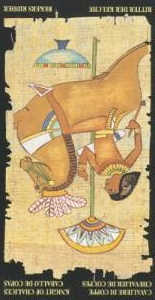 Рыцарь кубков (перевёрнутый) колода 'Египетское таро'