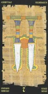 2 мечей (перевёрнутая) колода 'Египетское таро'