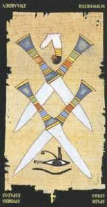 4 мечей (перевёрнутая) колода 'Египетское таро'
