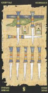 8 мечей (перевёрнутая) колода 'Египетское таро'