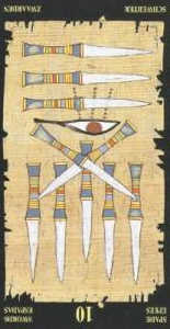 10 мечей (перевёрнутая) колода 'Египетское таро'
