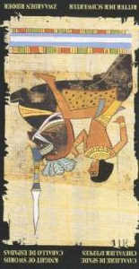 Рыцарь мечей (перевёрнутый) колода 'Египетское таро'