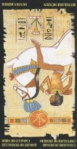 Рыцарь пентаклей (перевёрнутый) колода 'Египетское таро'